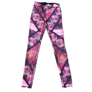 Mossimo Supply Co Pink Paisley Yoga Leggings XS